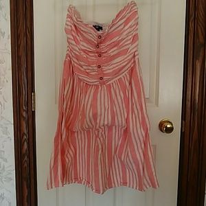 Gap stripped strapless dress